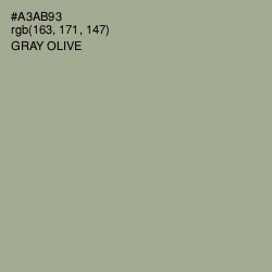 #A3AB93 - Gray Olive Color Image